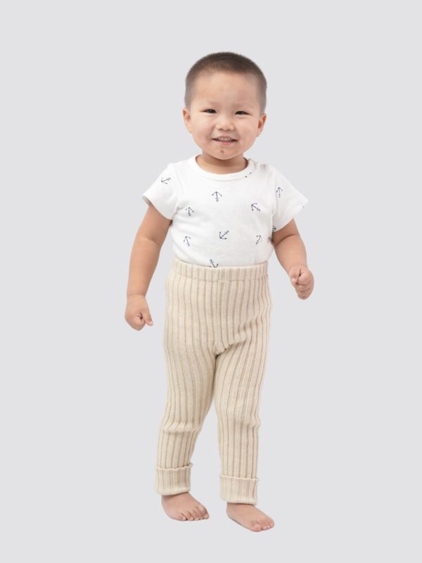 Striped wool blend for kids - front view | Avant Cashmere