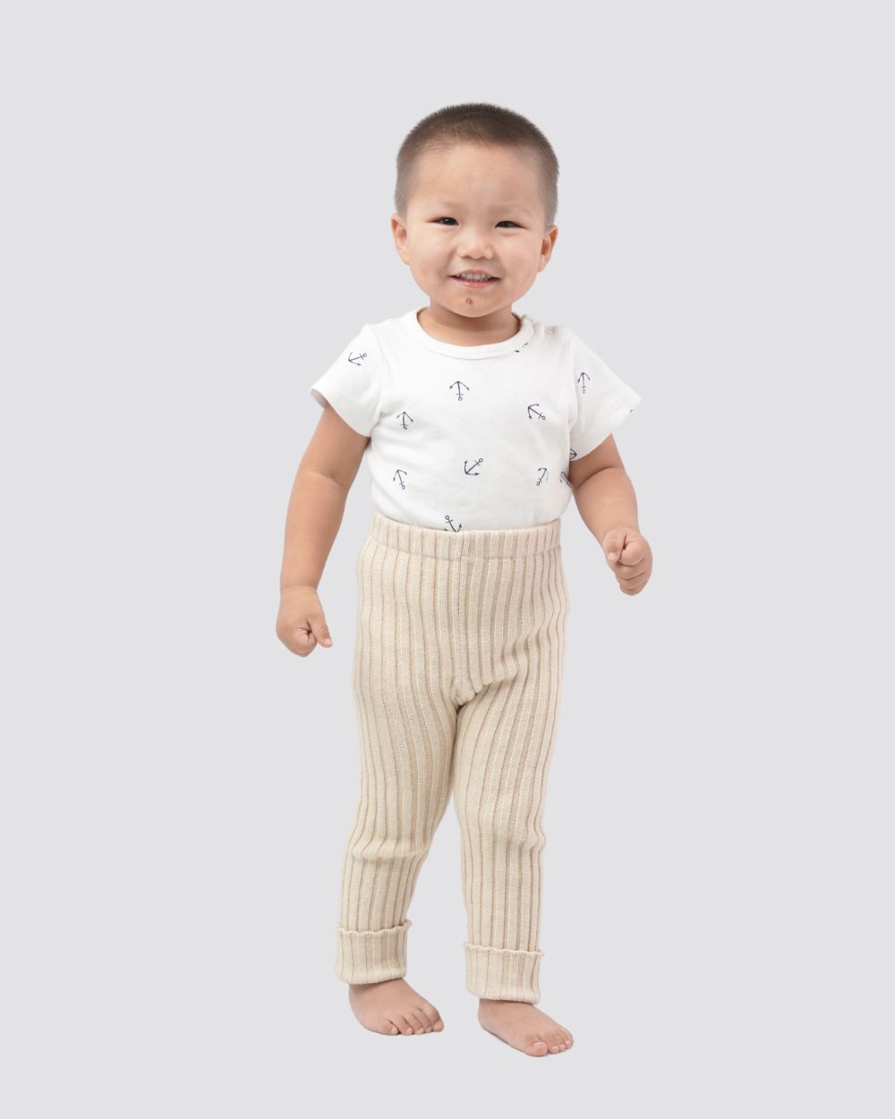 Striped wool blend for kids - front view | Avant Cashmere