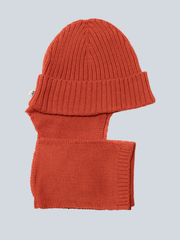 Striped wool blend hat for women - side view | Avant Cashmere