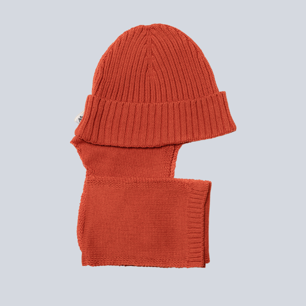 Striped wool blend hat for women - side view | Avant Cashmere