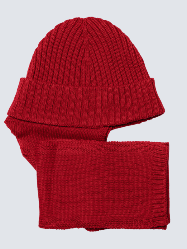 Striped wool blend hat for women - styled look | Avant Cashmere