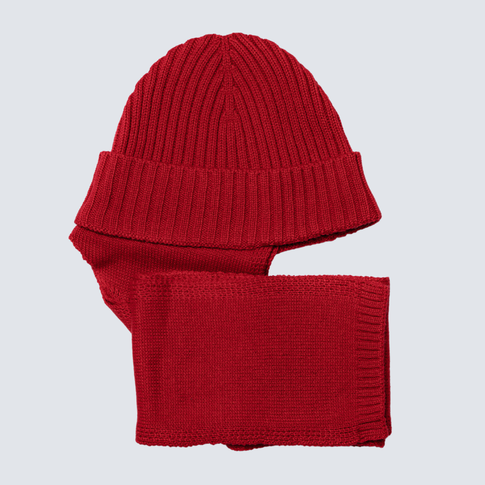 Striped wool blend hat for women - styled look | Avant Cashmere