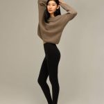 100% Mongolian cashmere leggings for women - front view | Avant Cashmere