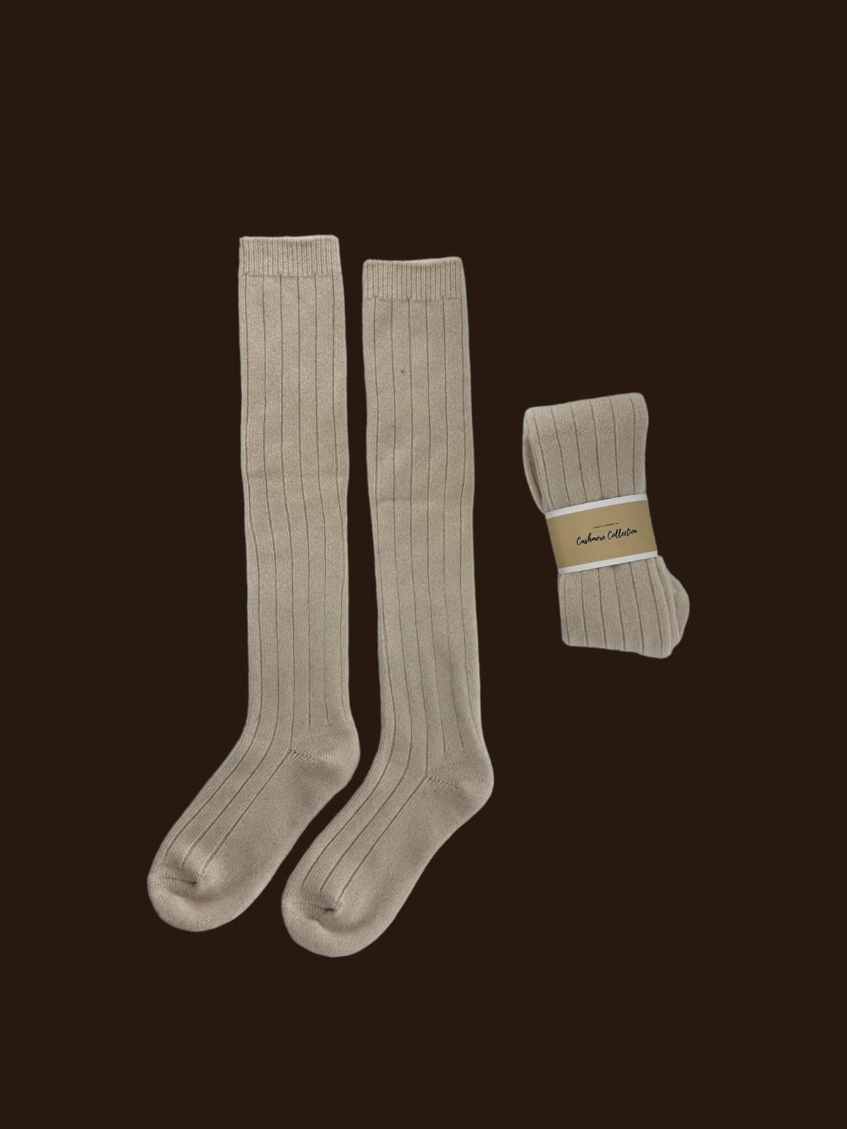 cashmere-long-socks-back-avant-cashmere 100% Mongolian cashmere - back view | Avant Cashmere