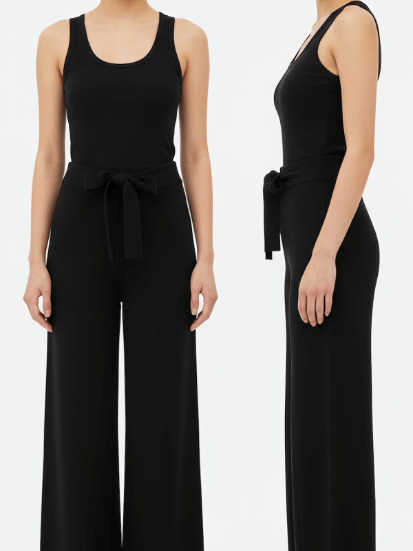 Wool blend trousers for women - detail view | Avant Cashmere