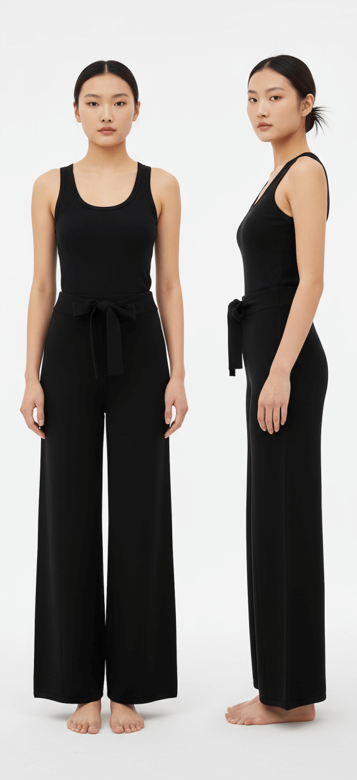 Wool blend trousers for women - detail view | Avant Cashmere