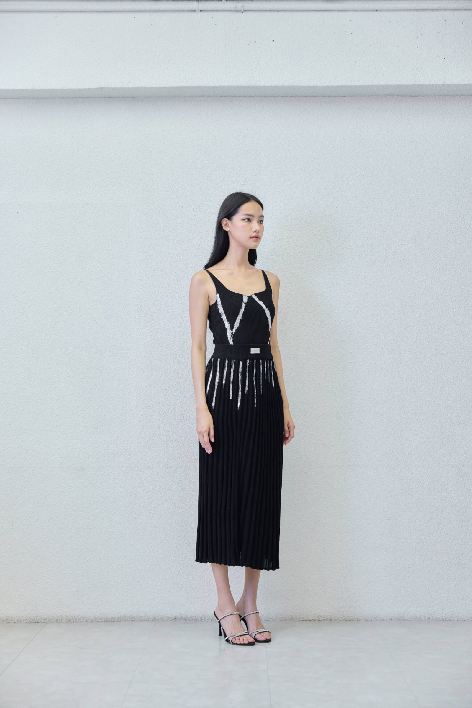 Flared skirt / foil / - lifestyle | Avant Cashmere