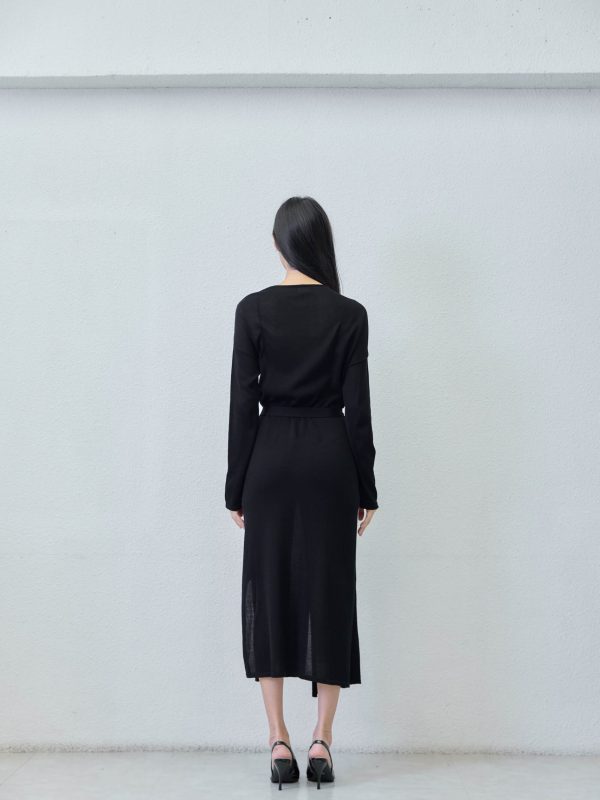 Long cardigan - detail view | Avant Cashmere