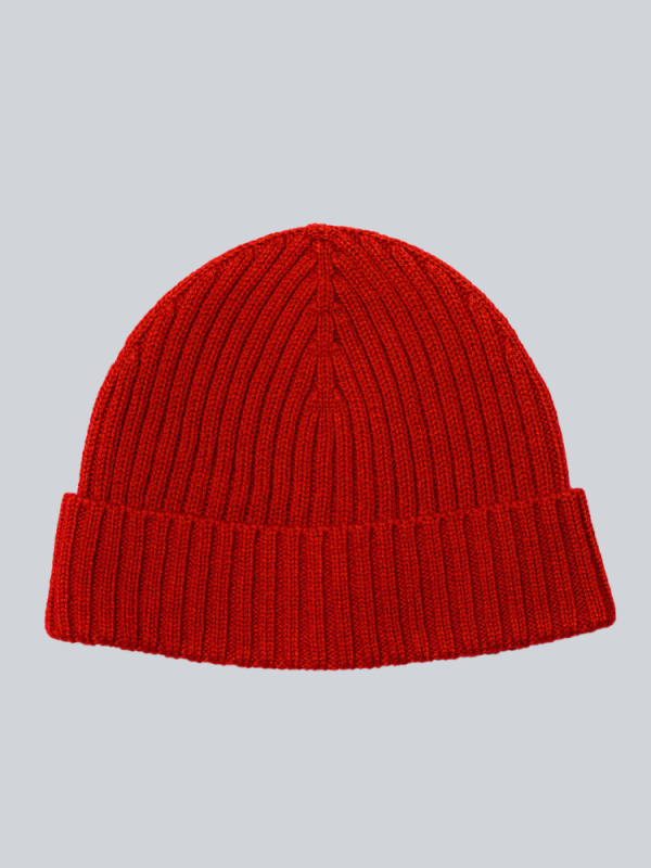 Striped 100% Mongolian cashmere hat for women - back view | Avant Cashmere