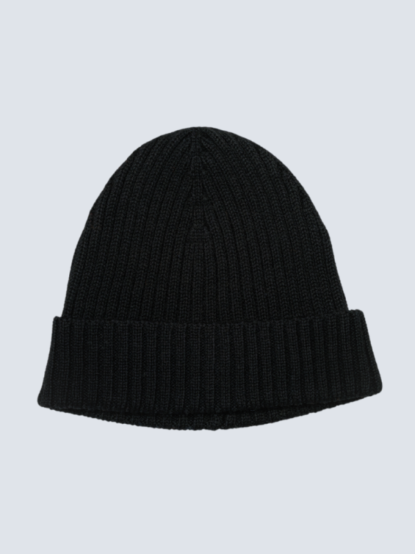 Striped 100% Mongolian cashmere hat for women - side view | Avant Cashmere
