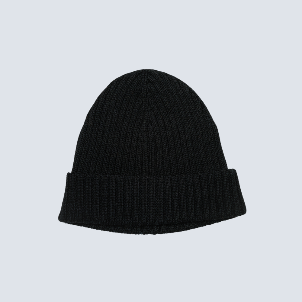 Striped 100% Mongolian cashmere hat for women - side view | Avant Cashmere