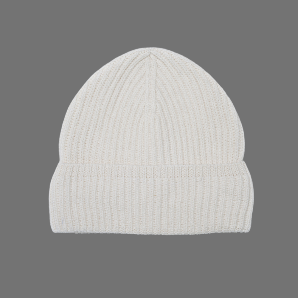 Striped wool blend hat for women - detail view | Avant Cashmere