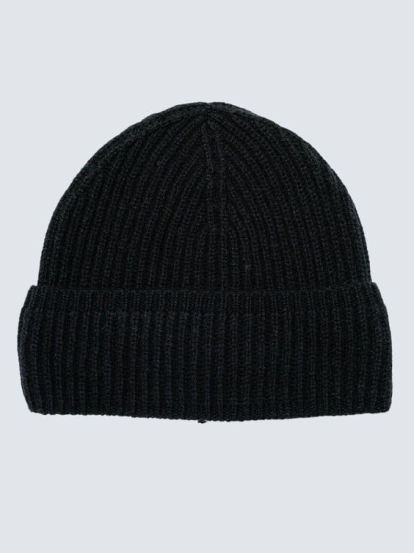 Striped wool blend hat for women - side view | Avant Cashmere