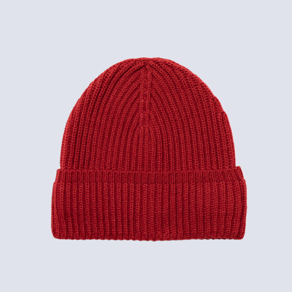 Striped 100% Mongolian cashmere hat for women - close-up texture | Avant Cashmere