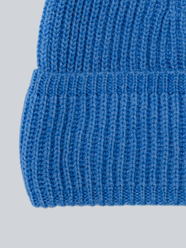 Striped wool blend hat for women - back view | Avant Cashmere
