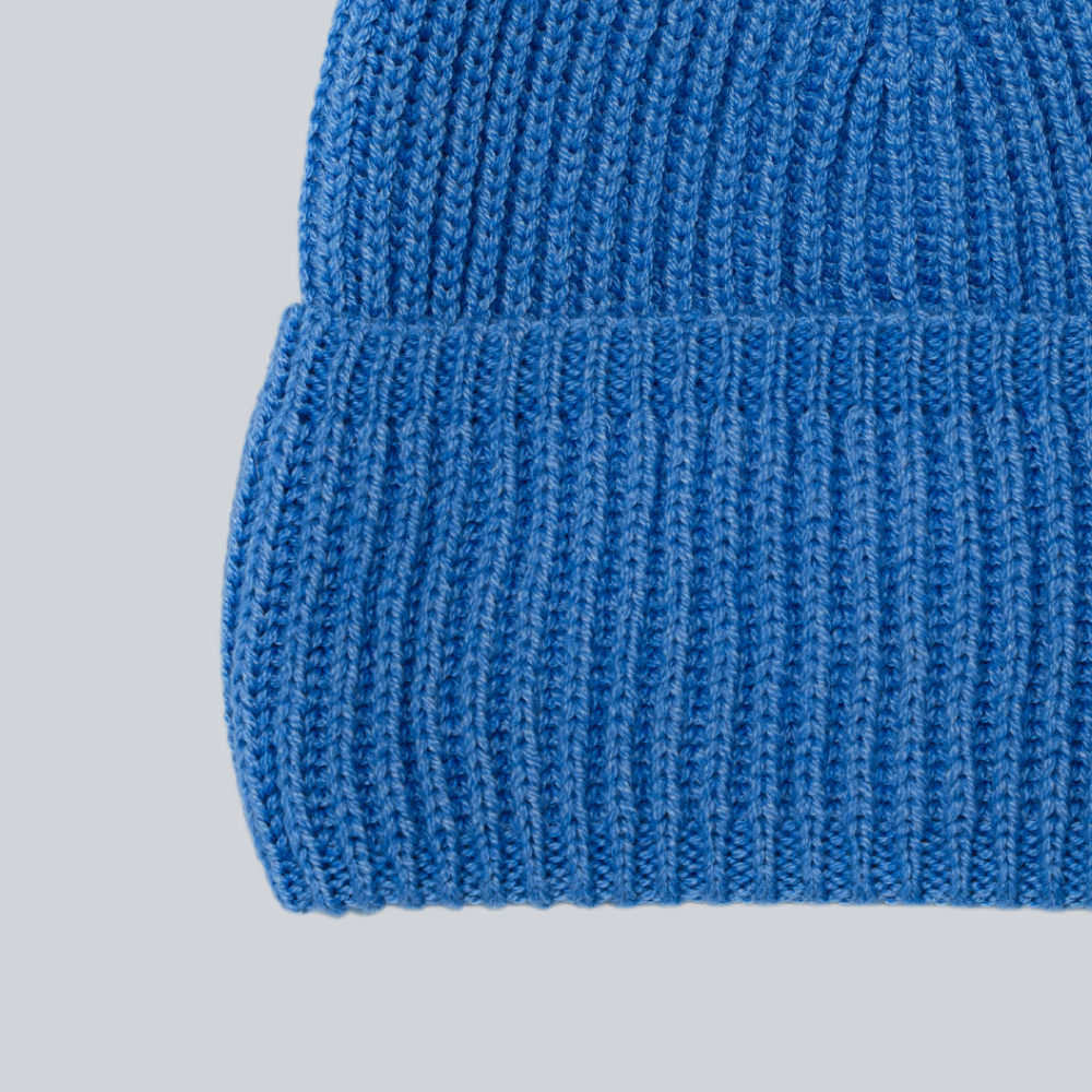 Striped wool blend hat for women - back view | Avant Cashmere
