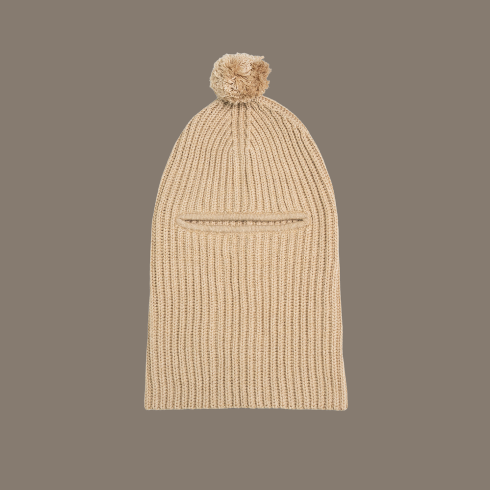 Wool blend balaclava for women - back view | Avant Cashmere