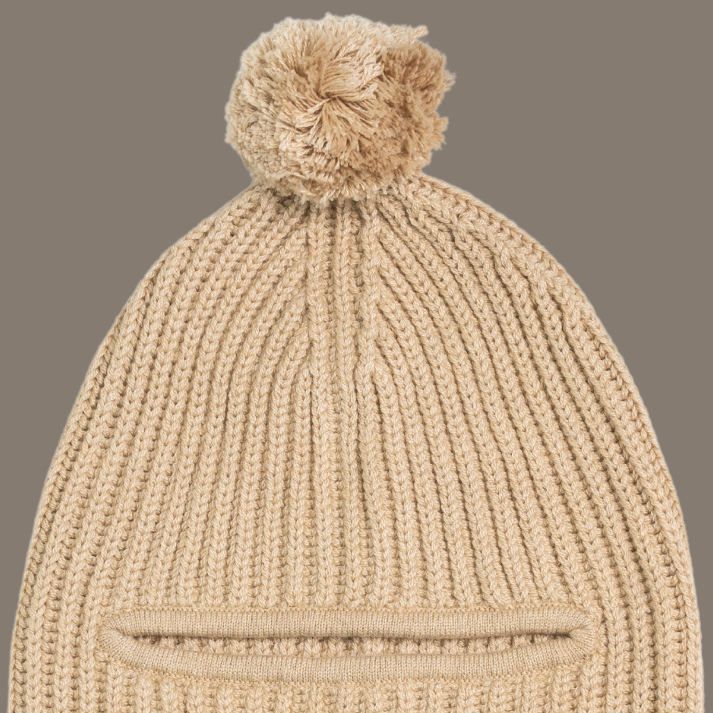 Wool blend balaclava for women - detail view | Avant Cashmere