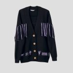 Aztec pattern wool blend for women - back view | Avant Cashmere