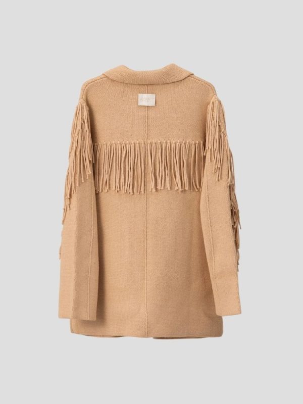 Aztec pattern wool blend jacket for women - lifestyle | Avant Cashmere