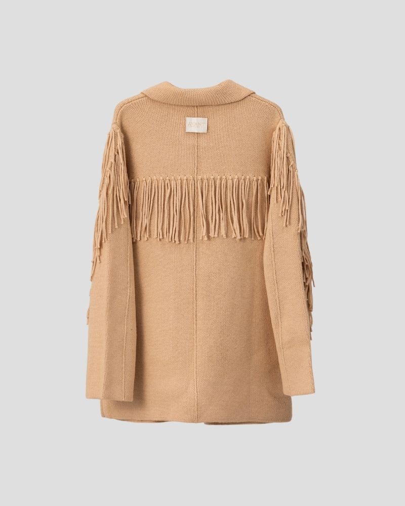 Aztec pattern wool blend jacket for women - lifestyle | Avant Cashmere