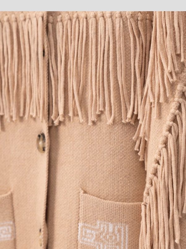 Aztec pattern wool blend jacket for women - styled look | Avant Cashmere