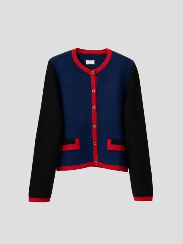 Wool blend cardigan for women - side view | Avant Cashmere