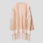 Aztec pattern wool blend cardigan for women - back view | Avant Cashmere