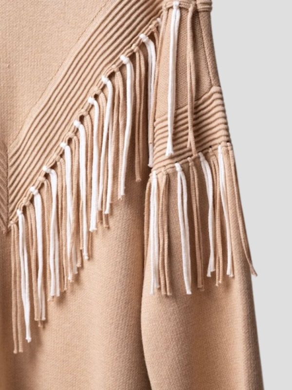 Aztec pattern wool blend cardigan for women - close-up texture | Avant Cashmere