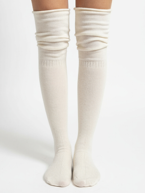 Wool blend socks for women - back view | Avant Cashmere