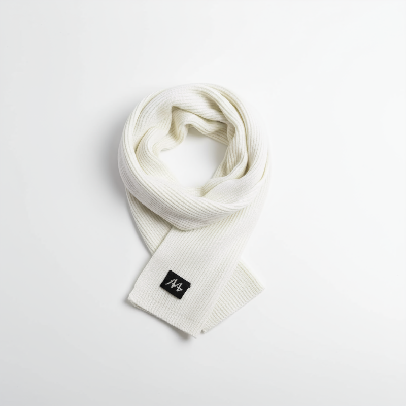 rib-scarf-detail-avant-cashmere Wool blend scarf for women - detail view | Avant Cashmere