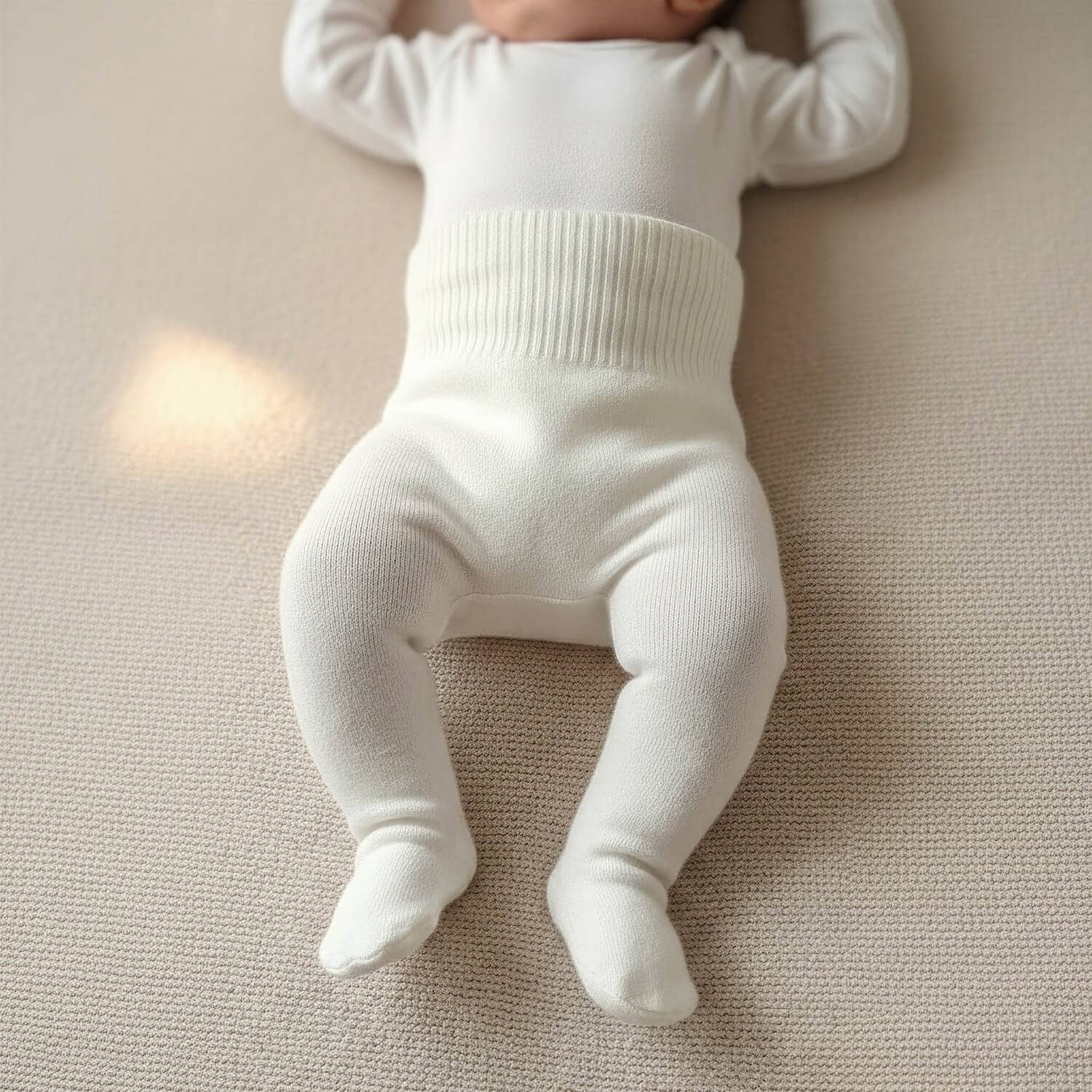 100% Mongolian cashmere tights for kids - back view | Avant Cashmere