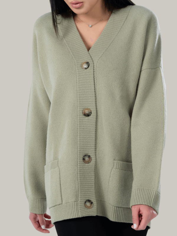 Jacquard wool blend cardigan for women - detail view | Avant Cashmere