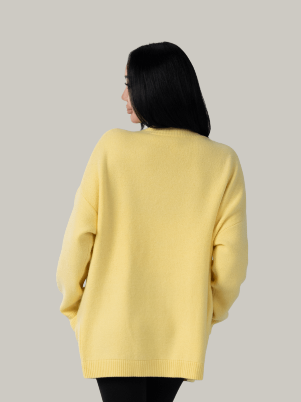 Jacquard wool blend cardigan for women - close-up texture | Avant Cashmere