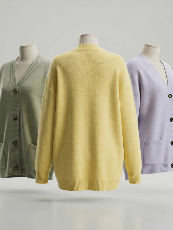 Jacquard wool blend cardigan for women - front view | Avant Cashmere