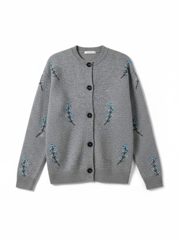 Blueberry Jacquard Wool Cardigan / Жимсгэнэ жакард кардиган - Image 2